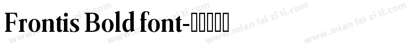 Frontis Bold font字体转换